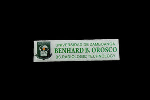 Universidad De Zamboanga- BS Radiologic Technology Nameplate