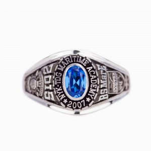 Ladies' Ring, Style 3 (L3) Petite Oval Silver Military Ring NYK - TDG Maritime Academy