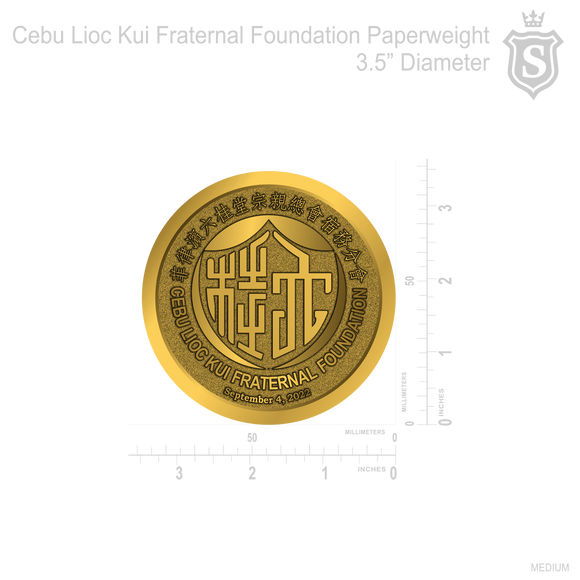 Cebu Lioc Kui Fraternal Foundation Paperweight