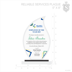 Reliable Services Plaque