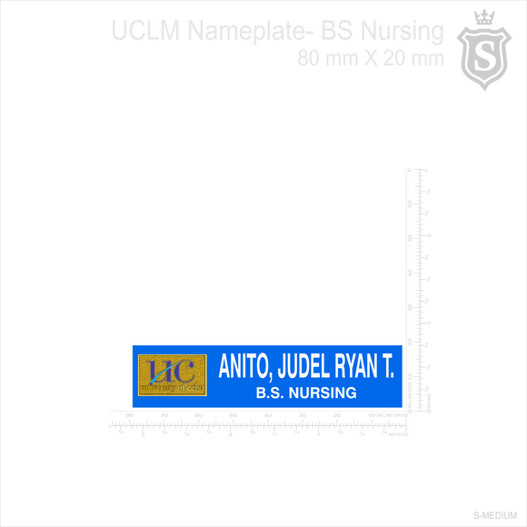 University of Cebu Lapu-Lapu and Mandaue (UCLM) Nameplate - BS Nursing