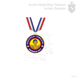 Acrylic Medal Brgy Tawason