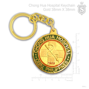 Chong Hua Hospital Keychain Gold 38mm