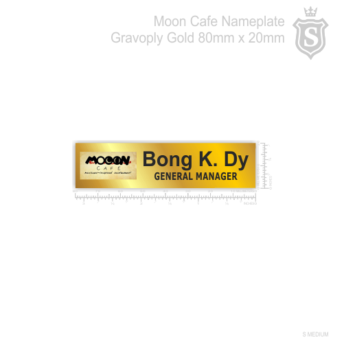 Moon Cafe Nameplate Gra