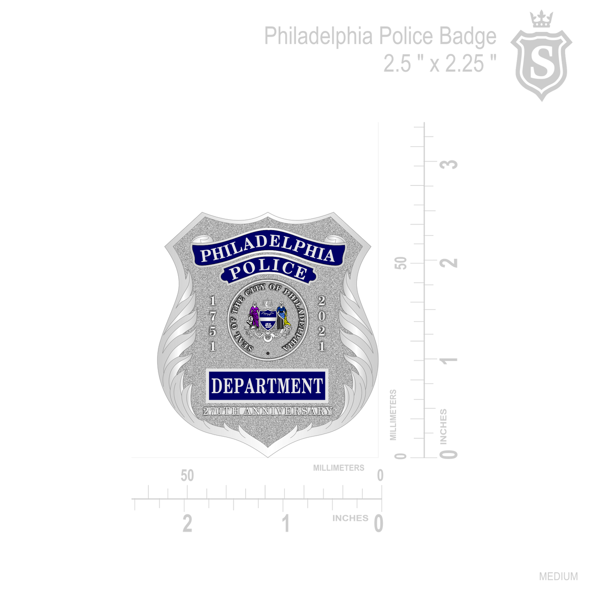 Philadelphia Police Badge Suarez Arts